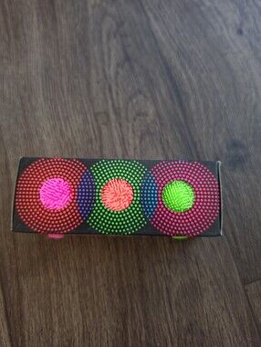 NeeDoh Teenie Fuzz Ball 3 Pack Mini Nee Doh Fuzzball GREEN ORANGE PINK AUTHENTIC